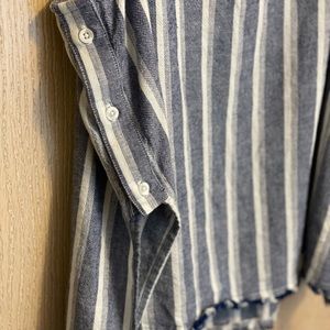 Blue striped spaghetti strap tank